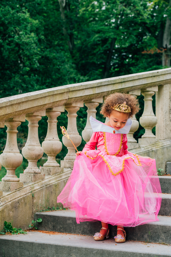 eiwit Onderhoudbaar Acteur Doornroosje roze prinsessenjurk - verkleedjurk + Kroon + Toverstaf + Roze  Prinsessenhandschoenen - Het Betere Merk