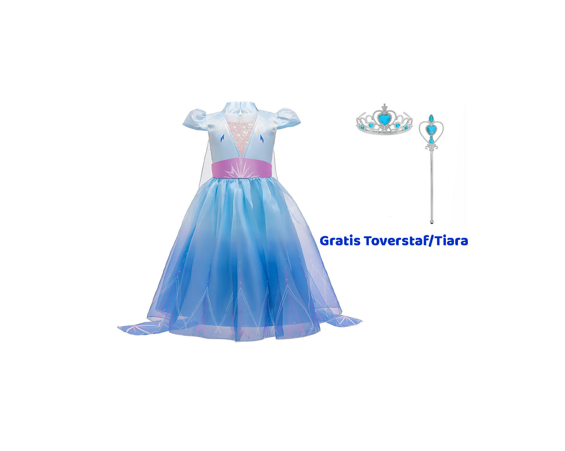 Heel veel goeds Validatie Spectaculair Elsa Jurk - Prinsessenjurk Meisje - Frozen 2 Jurk - Prinsessen  verkleedkleding + GRATIS Staf/Kroon - Het Betere Merk