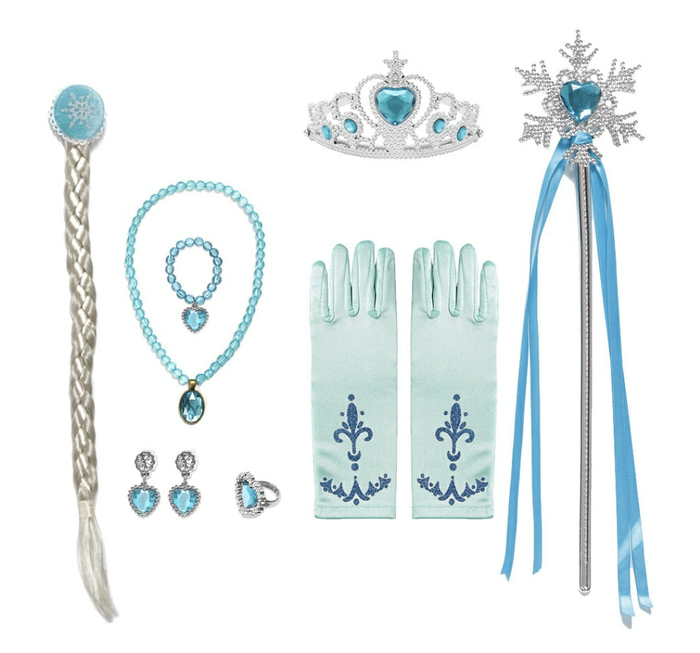 Corporation Ploeg slijtage Frozen Elsa Accessoireset - Kroon - Handschoenen - Elsa Vlecht - Toverstaf  - Juwelen - Het Betere Merk