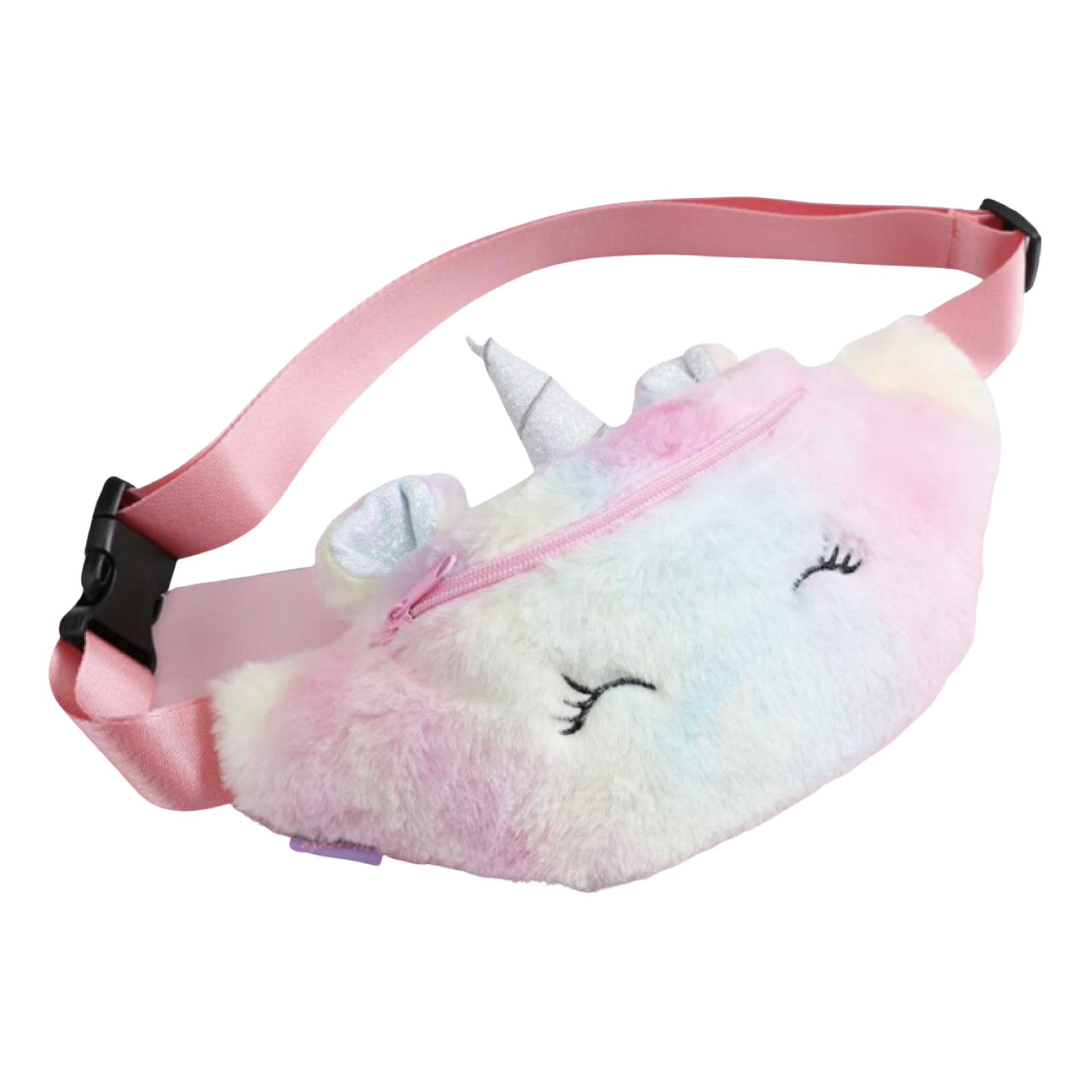 Unicorn – fanny pack – heuptasje – fleece roze/wit Betere Merk