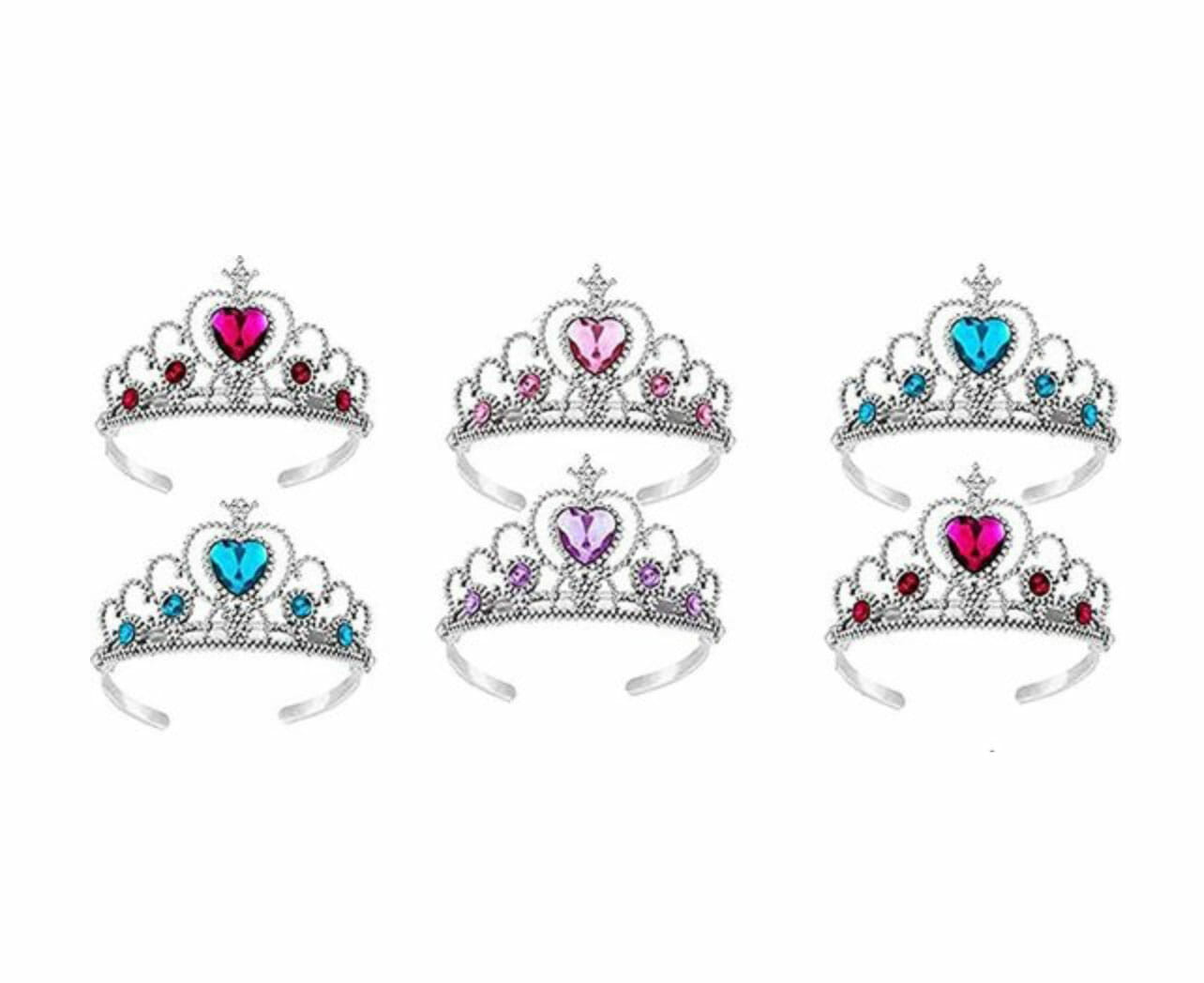 Astrolabium huilen Moskee Prinsessen Tiara - Kroon - 6-pack - Verkleedkleren Meisje - Paars, Blauw,  Roze - Het Betere Merk